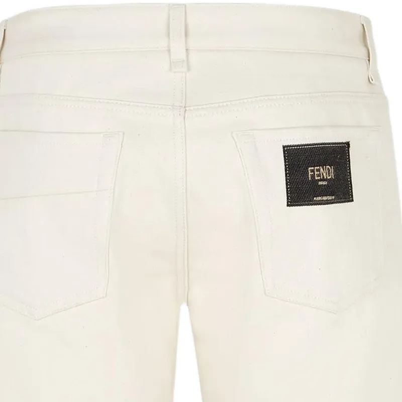 FENDI Casual Shorts Men's White-2