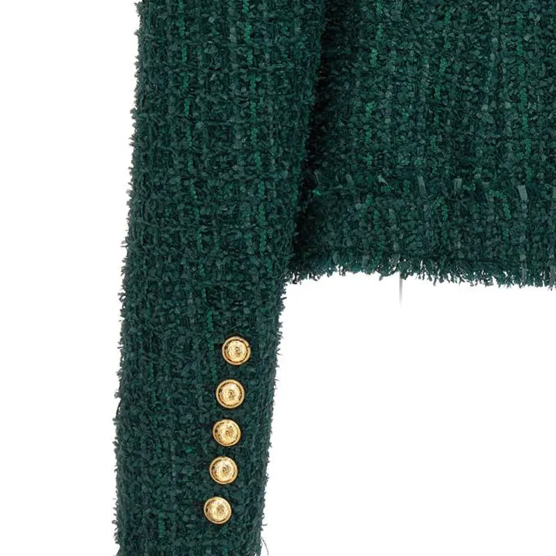 BALMAIN Cropped Tweed Jacket-5