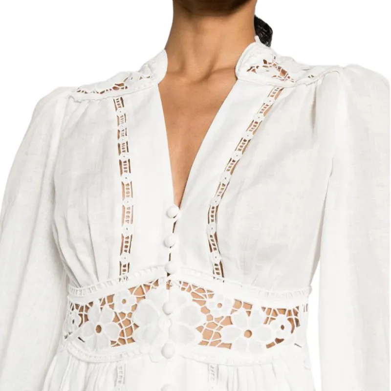 Zimmermann August Plunge Mini Dress-4