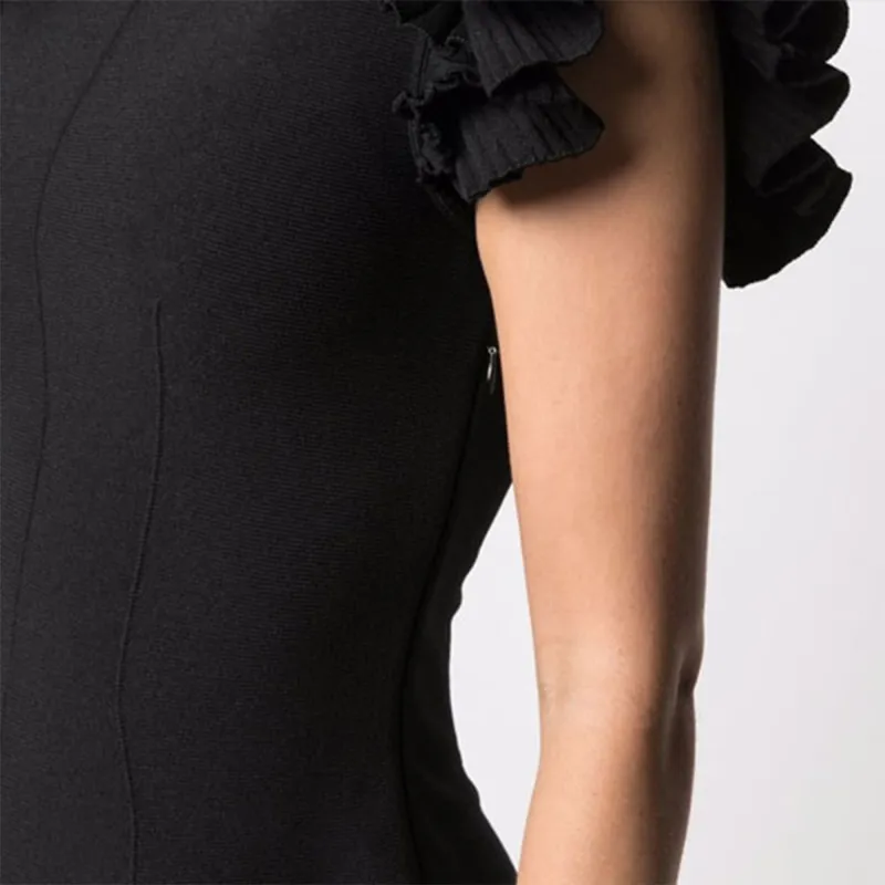Alexander McQueen Short Sleeved Dresses Women's Black-4