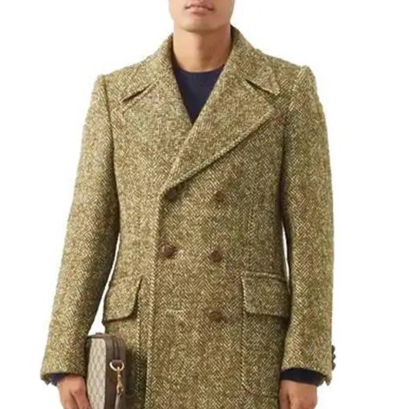 GUCCI Double Breasted Wool Blend Coat-1