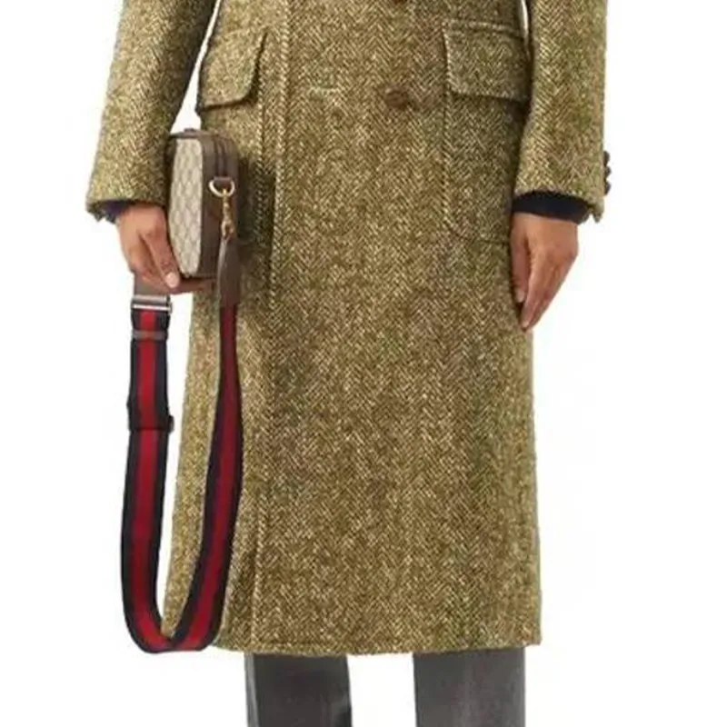 GUCCI Double Breasted Wool Blend Coat-2