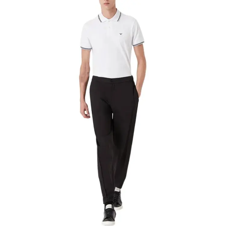 EMPORIO ARMANI Slim fit Stretch Piqué Polo Shirt With Micro Eagle-1