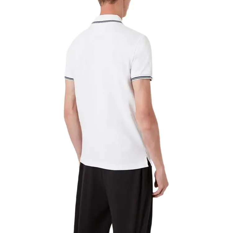 EMPORIO ARMANI Slim fit Stretch Piqué Polo Shirt With Micro Eagle-3