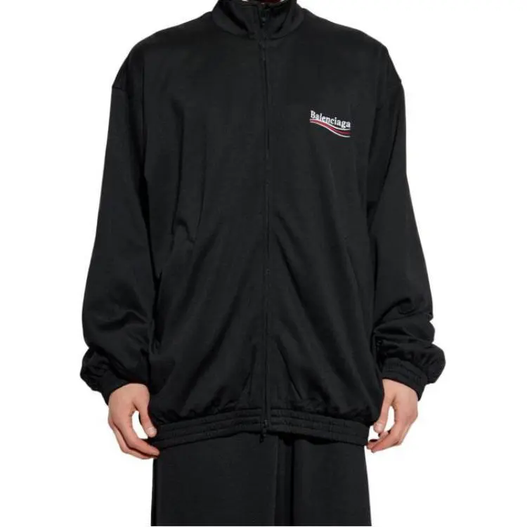 Balenciaga Logo Printed Zip Up Jacket-1