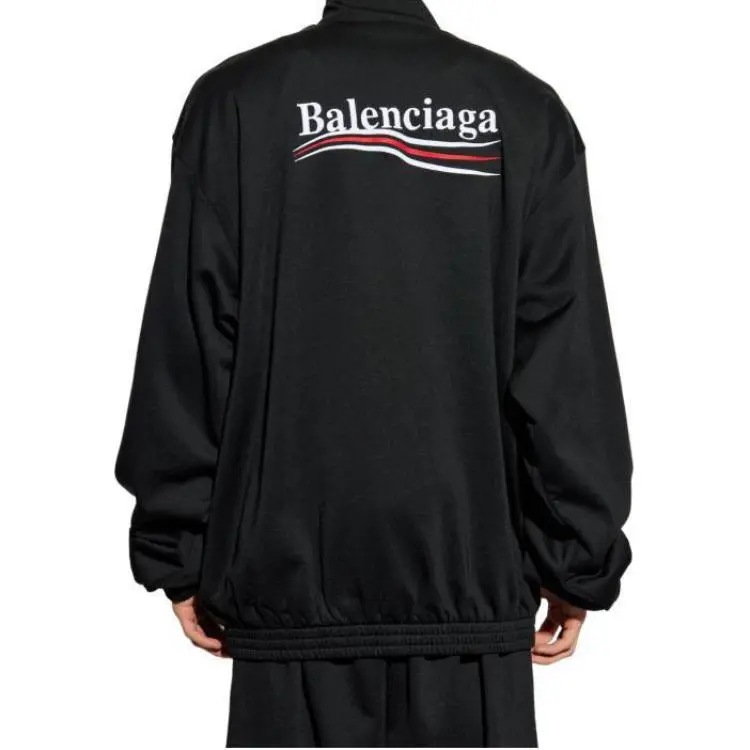 Balenciaga Logo Printed Zip Up Jacket-2