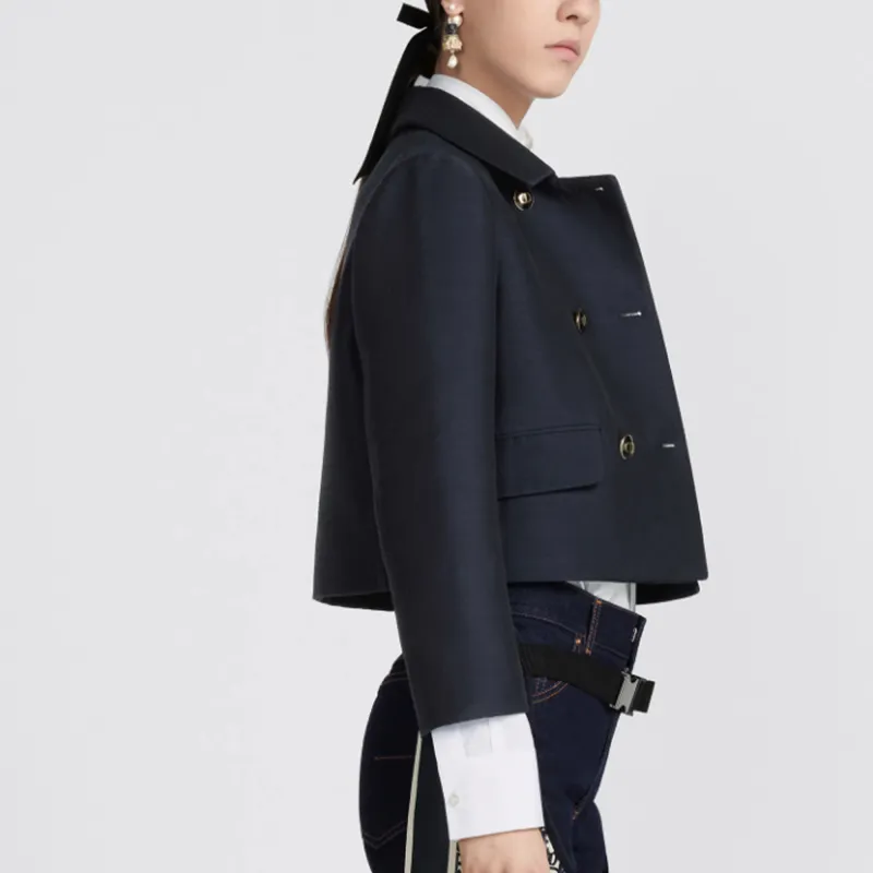 DIOR Jackets Women's Marine Blue-4