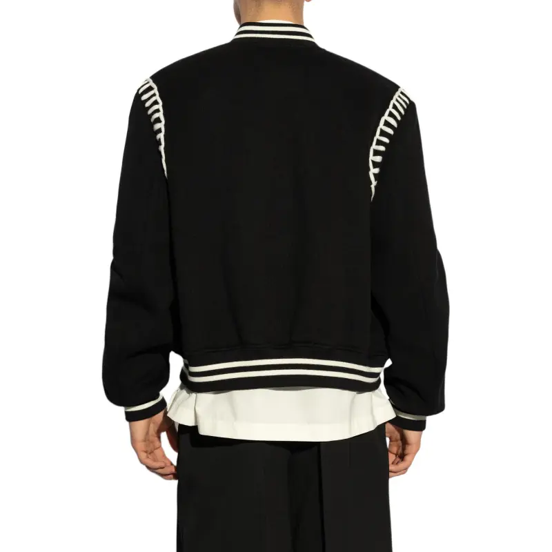 Alexander McQueen Lace Up Detailed Bomber Jacket-4