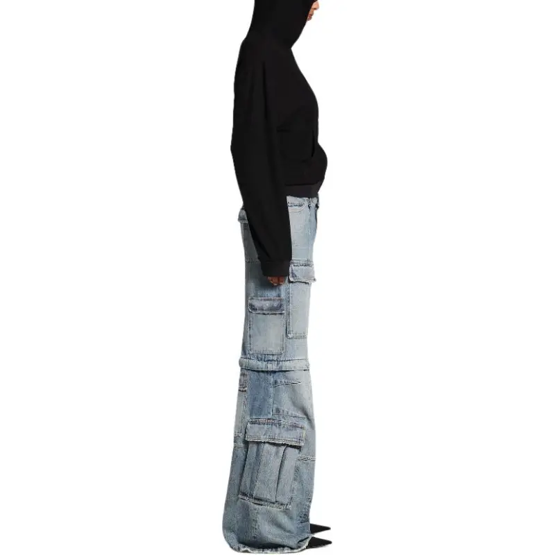 Balenciaga Flared Cargo Jeans-4