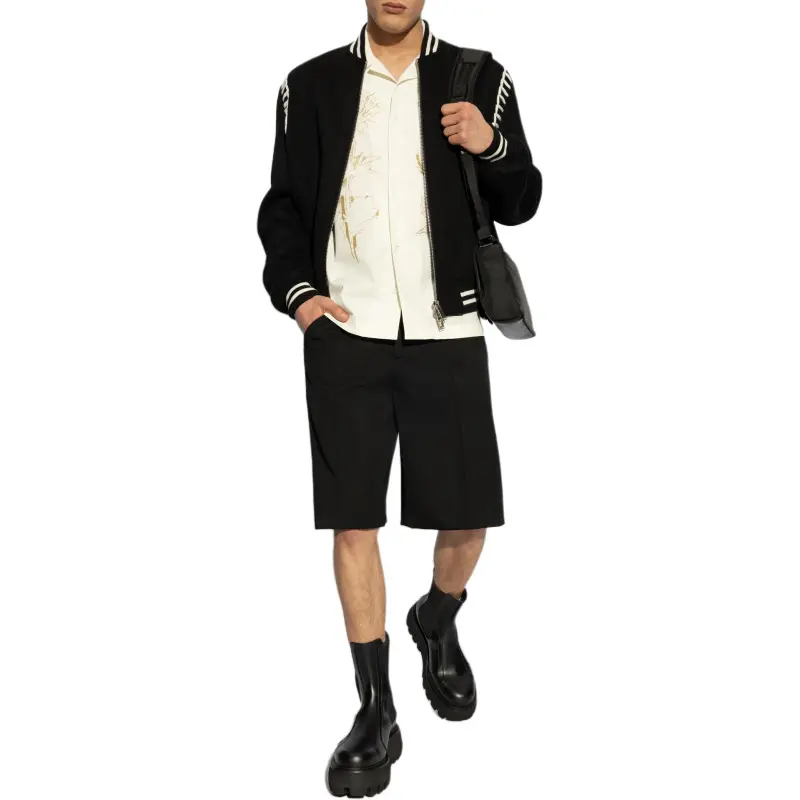 Alexander McQueen Lace Up Detailed Bomber Jacket-1