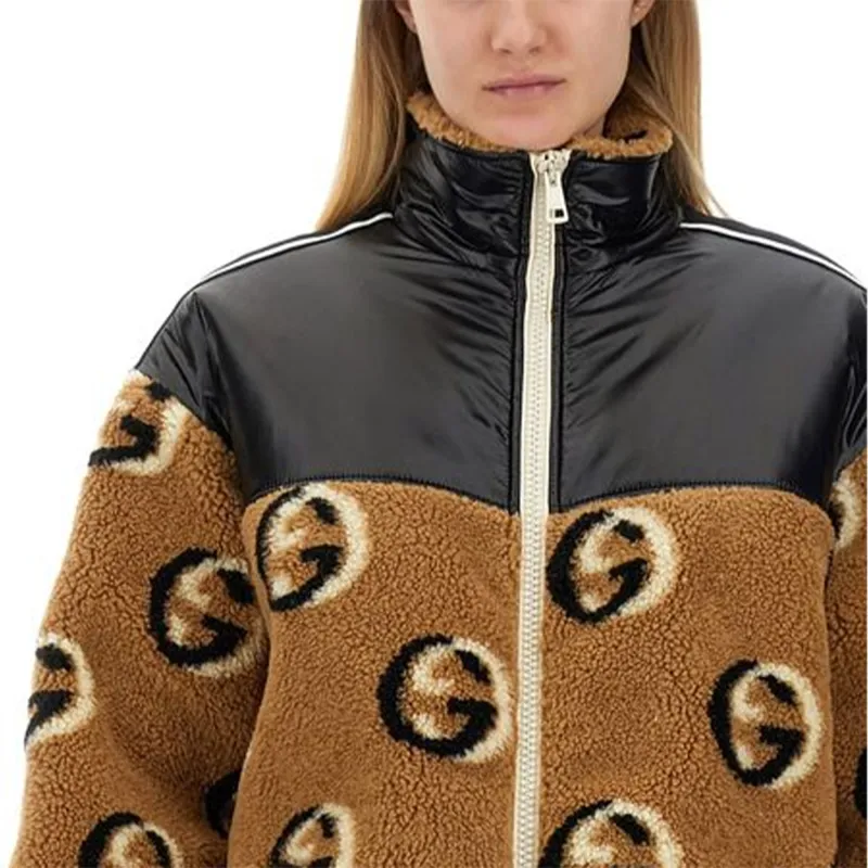 GUCCI Fleece Jacquard Zipper Jacket-6