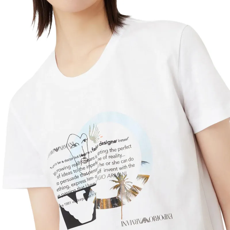 EMPORIO ARMANI T Shirts Women's White-4