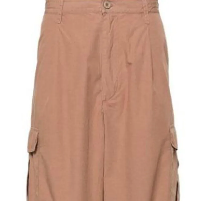 EMPORIO ARMANI Straight leg Cotton Cargo Trousers-4