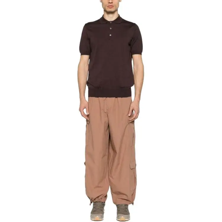 EMPORIO ARMANI Straight leg Cotton Cargo Trousers-1