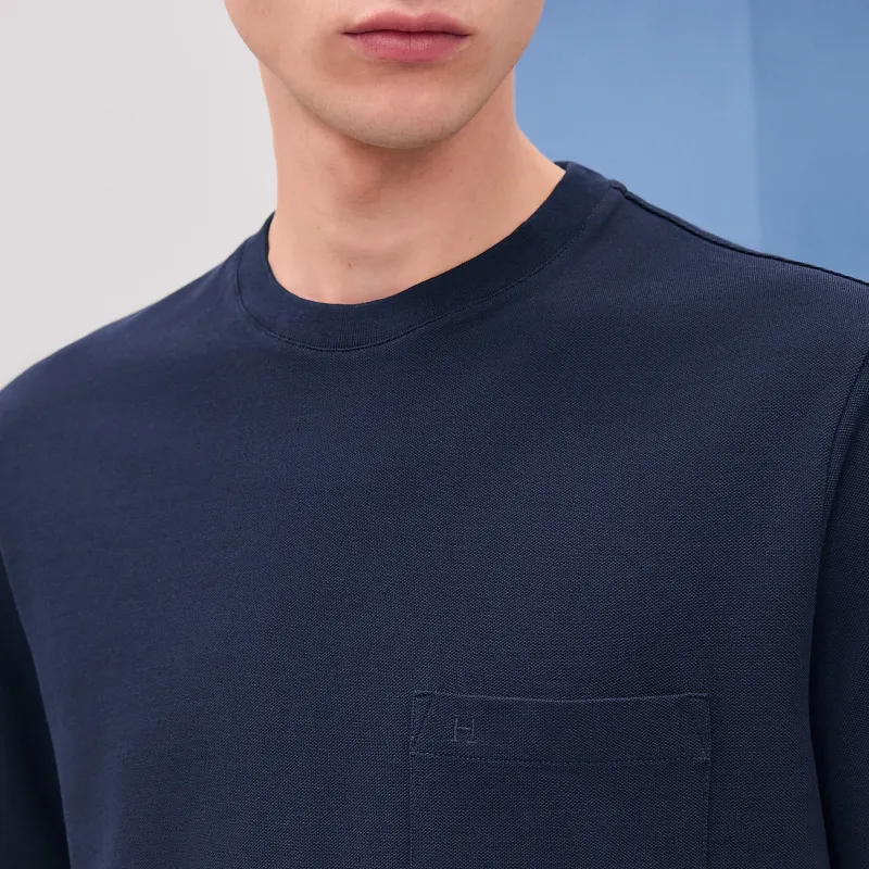 HERMES T Shirts Men Dark Blue-6