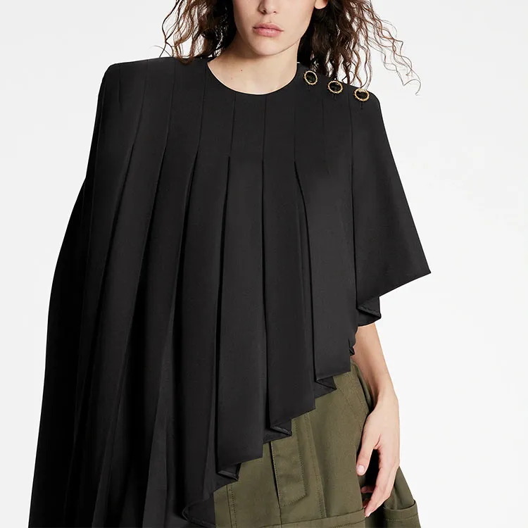LOUIS VUITTON Cloak Women's Black-4