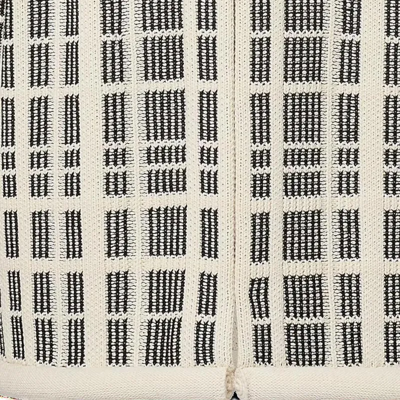 LOUIS VUITTON Graphic Tweed Knit Coat-4