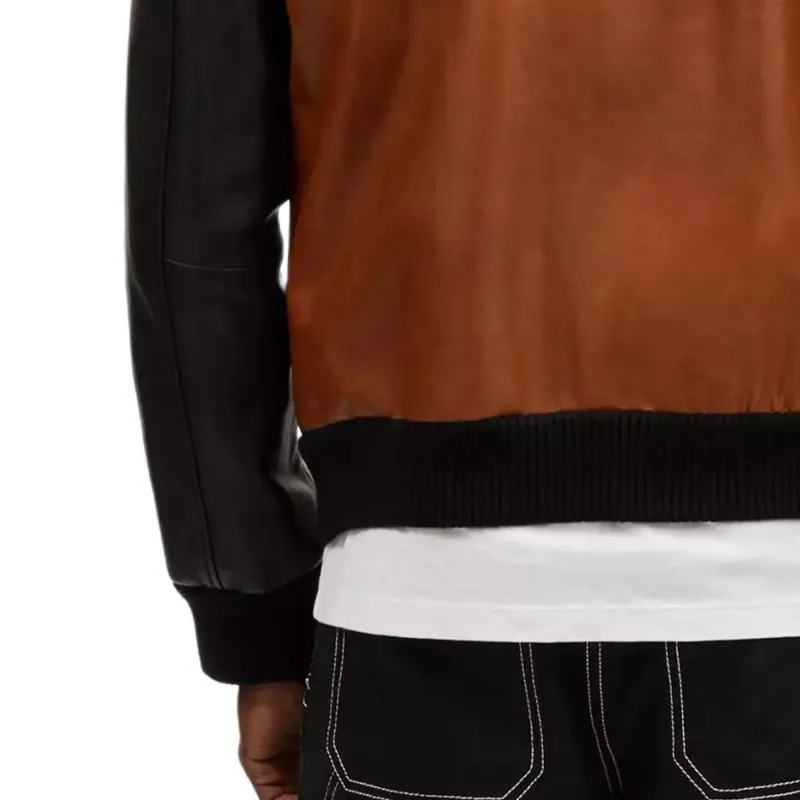 COACH Leather Varsity Jacket Jackets Coats Men's Brown-4