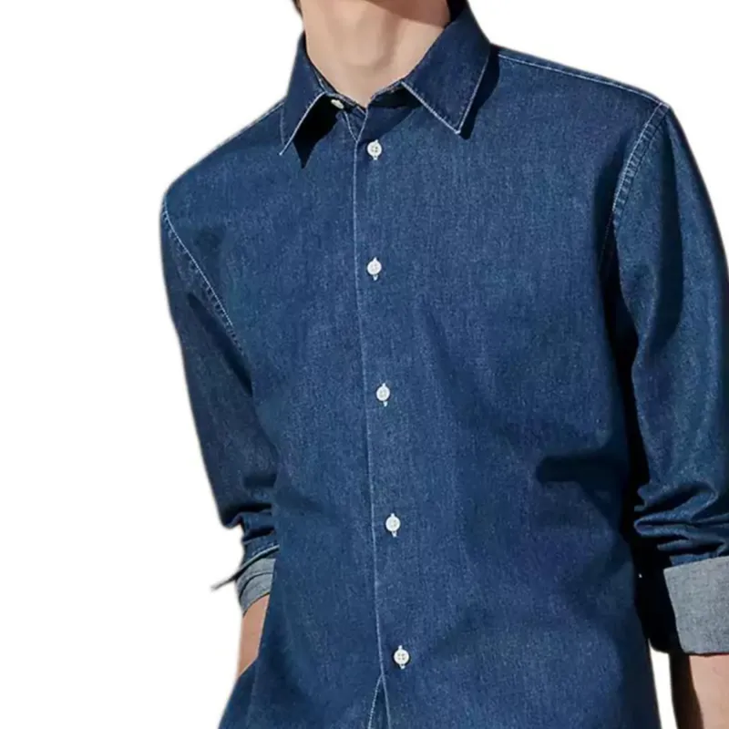 HERMES Shirts Men Blue-4
