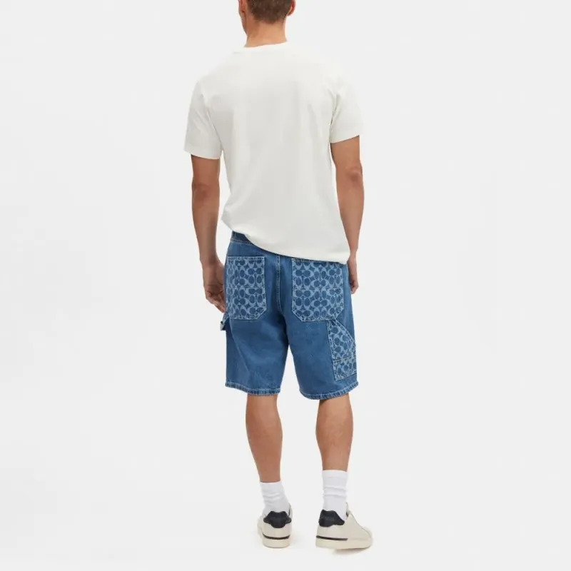 COACH Denim Shorts Men Blue-3