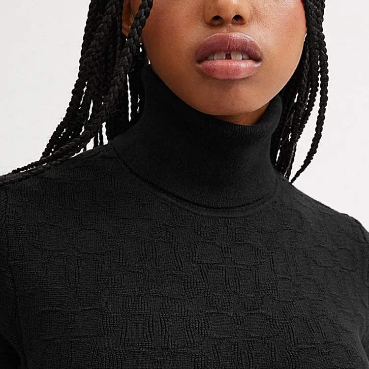 COACH Long Sleeved Dress Women's Black-3