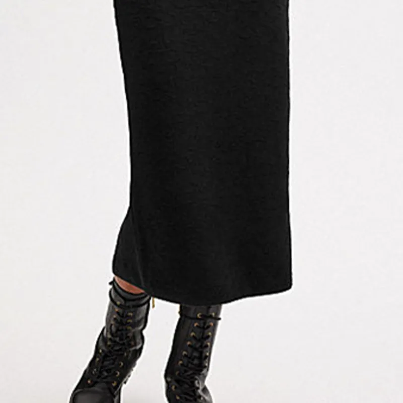 COACH Long Sleeved Dress Women's Black-4