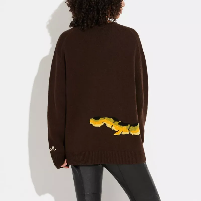 Disney X COACH Cashmere Sweaters Unisex Brown-3