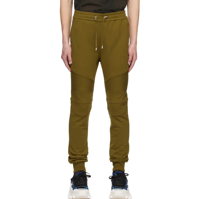 BALMAIN SS23 Knitted Sweatpants Men's Khaki-2
