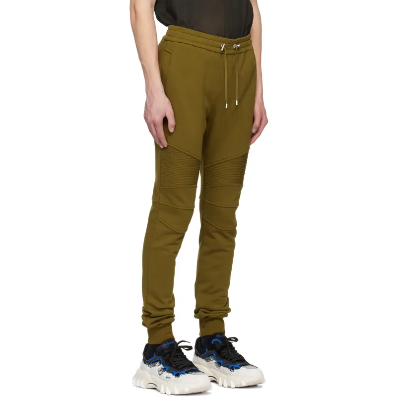 BALMAIN SS23 Knitted Sweatpants Men's Khaki-3