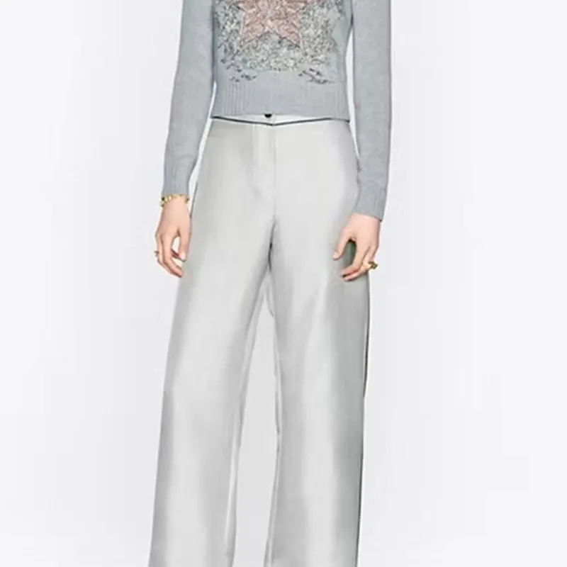 DIOR Cashmere Sweater Women's Gray-3