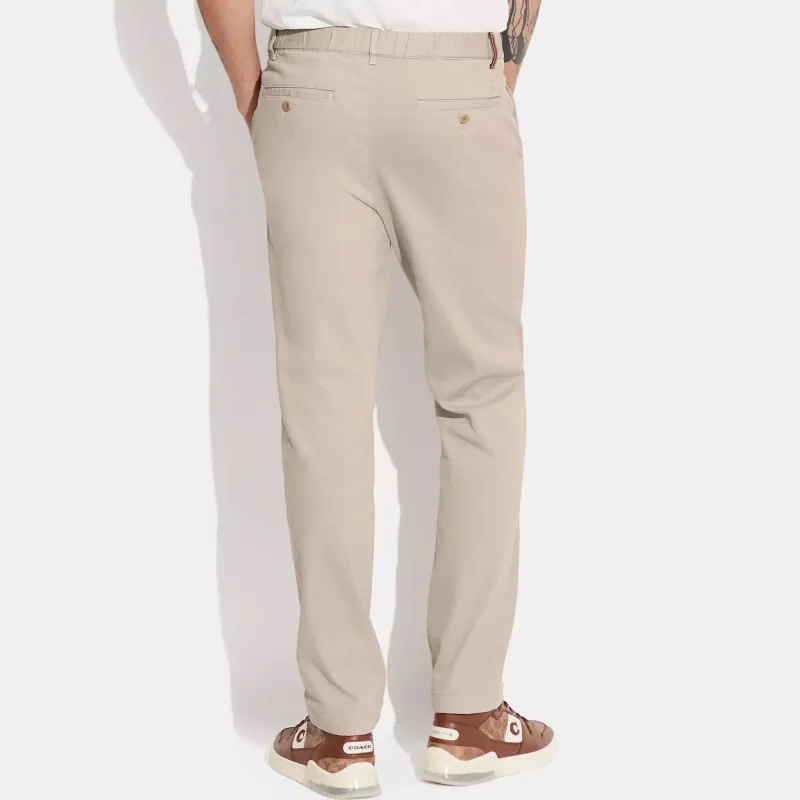 COACH Casual Pants Women's Beige-2