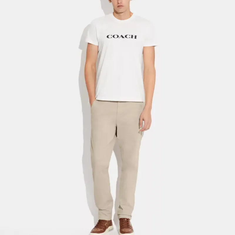 COACH Casual Pants Women's Beige-1