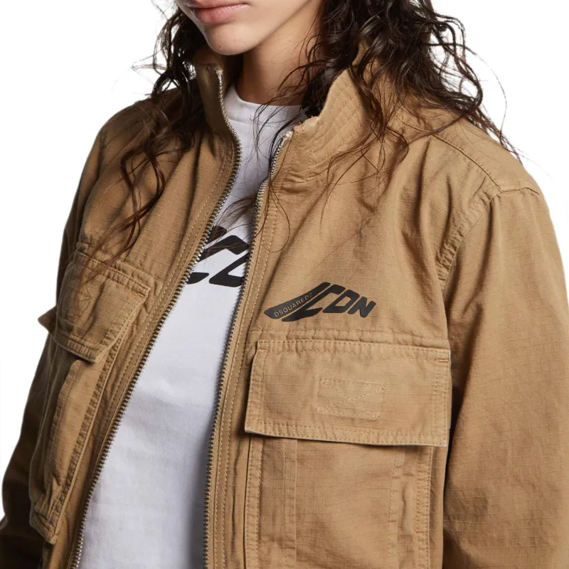 DSQUARED 2 Stand Up Collar Short Jacket-5