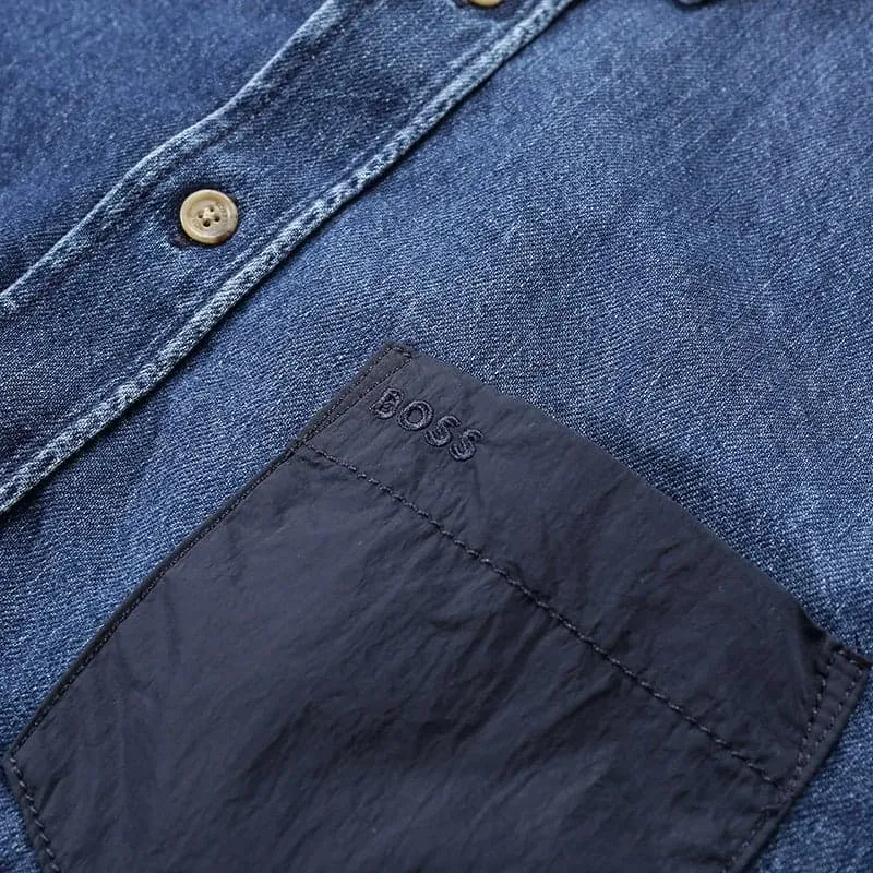 HUGO BOSS Shirt Men's Denim Blue-3