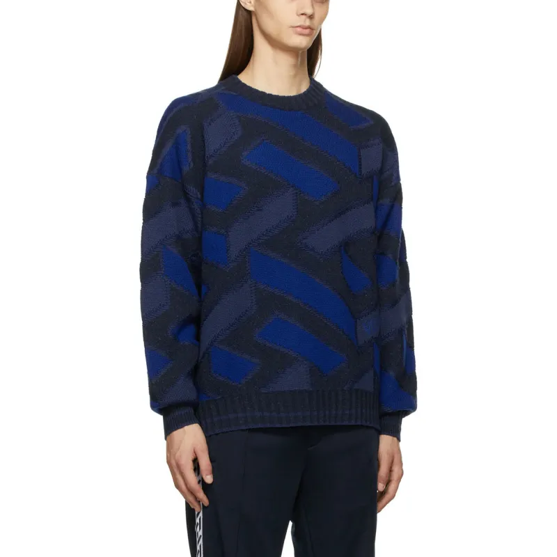 VERSACE Sweaters Men Blue-3