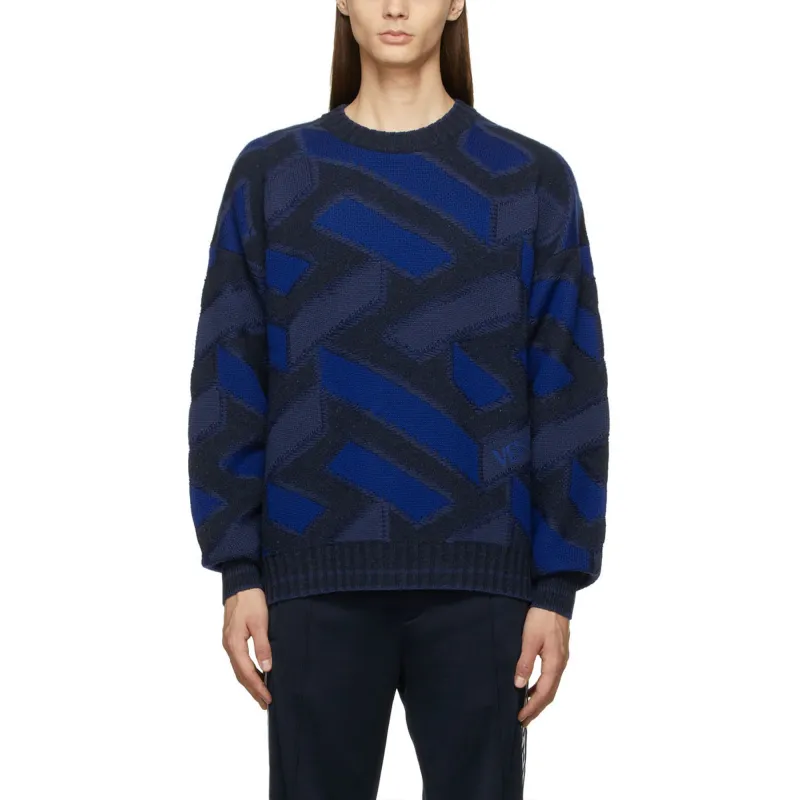 VERSACE Sweaters Men Blue-2