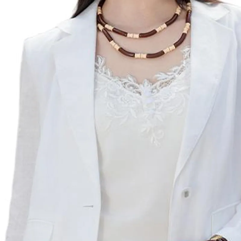 BESIONIA SS25 Business Suits Coats Women's White-6