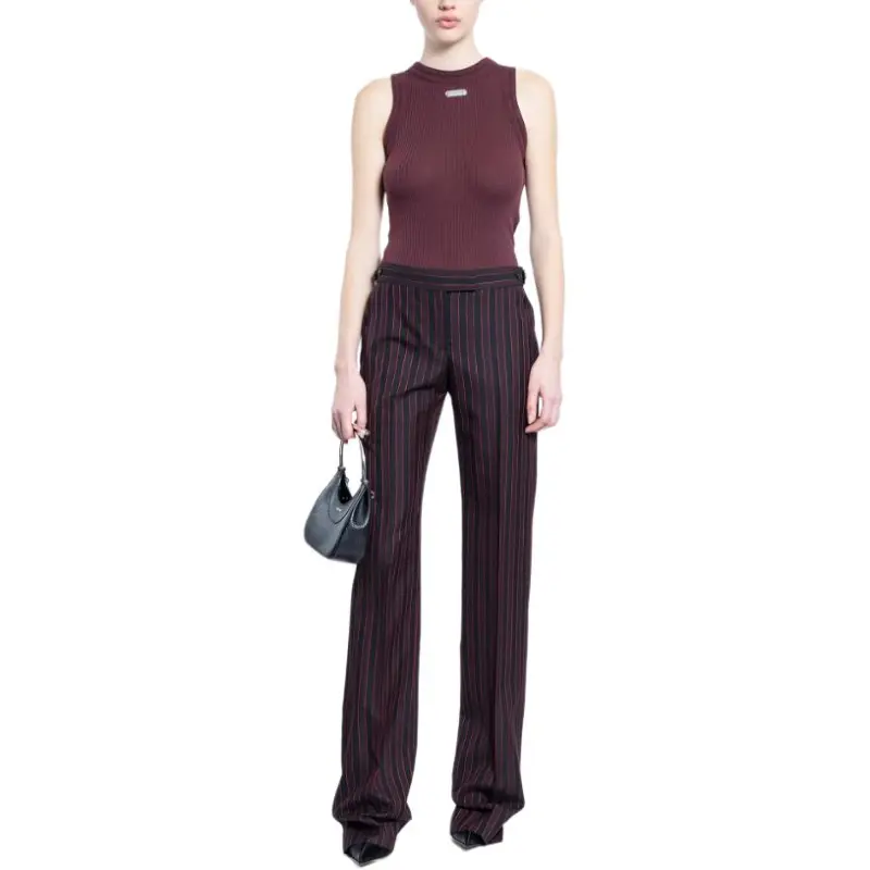 Alexander McQueen Logo Plaque Ribbed Tank Top-3