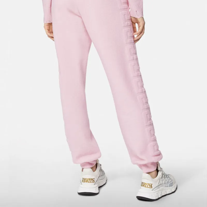 FANSIZHE VERSACE Knitted Sweatpants Women's Pink-2