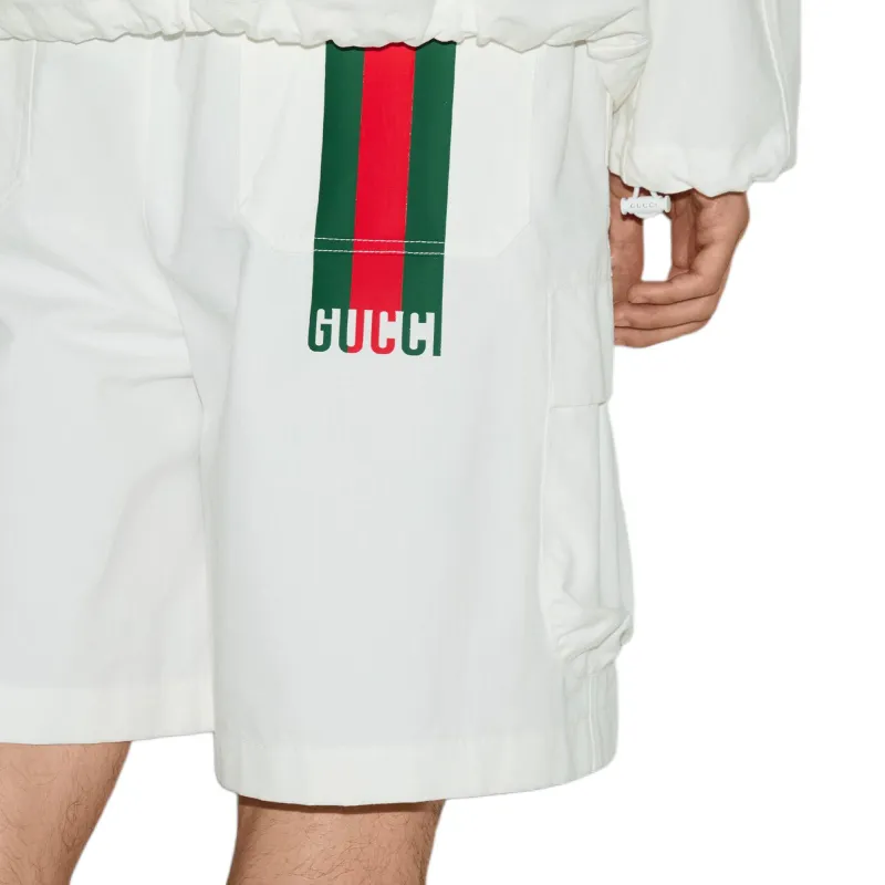 GUCCI FW25 Lido Collection Casual Shorts Men's White-4