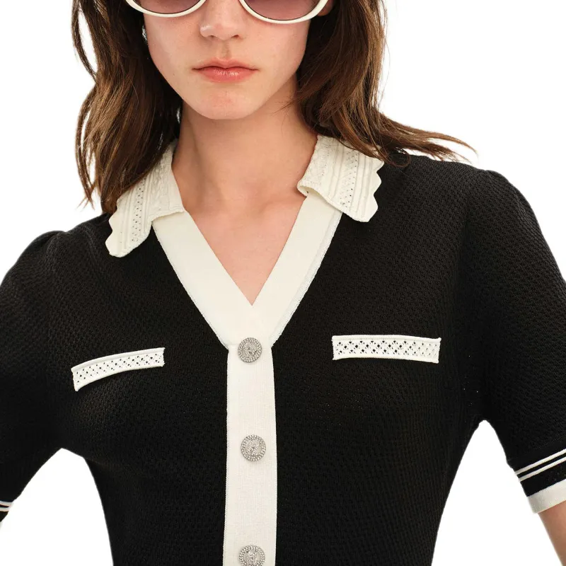 KARL LAGERFELD SS25 Short Sleeved Dress Women's Black-4