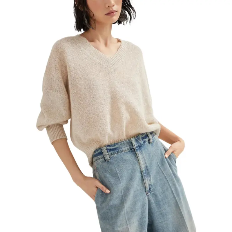 Brunello Cucinelli Sweater Women's Beige-3
