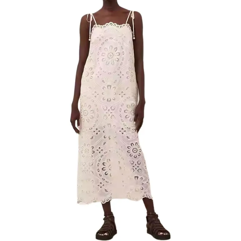 Zimmermann SS25 Summer Swimsuit Collection Slip Dress Women's Ivory White-1