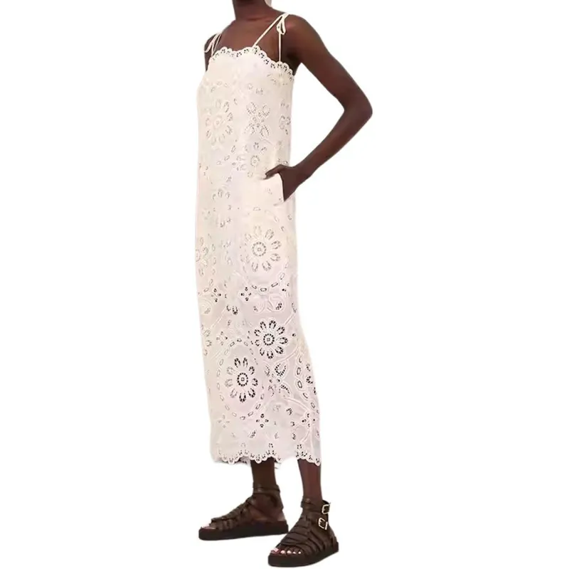 Zimmermann SS25 Summer Swimsuit Collection Slip Dress Women's Ivory White-3