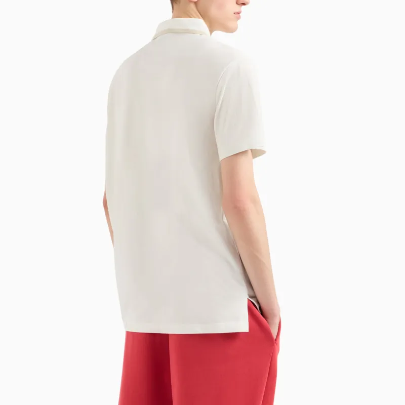 ARMANI EXCHANGEAE SS24 Polo Shirt Men's Ecru-5
