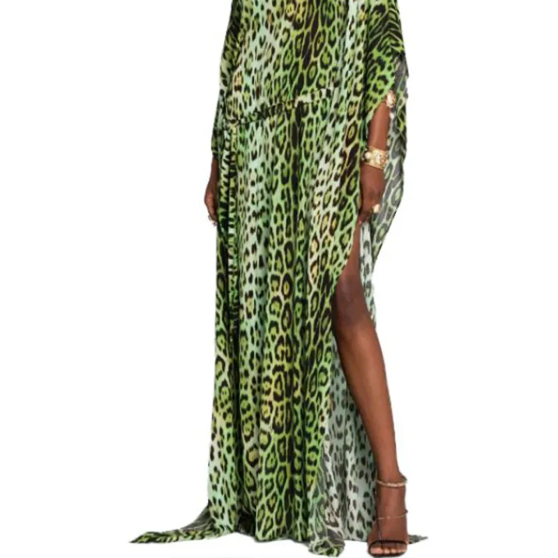 Roberto Cavalli Long Sleeved Dress Women's Green-4