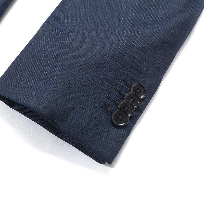 Zegna SS25 Business Suit Coat Men's Dark Blue-3