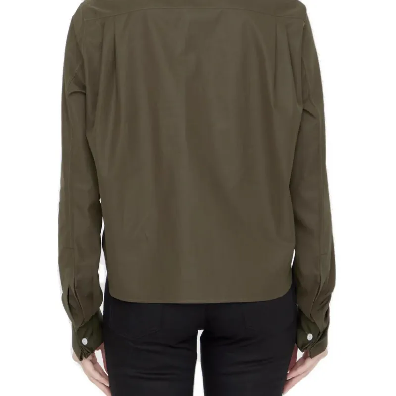 LOEWE Pleated Long-Sleeved Shirt-4