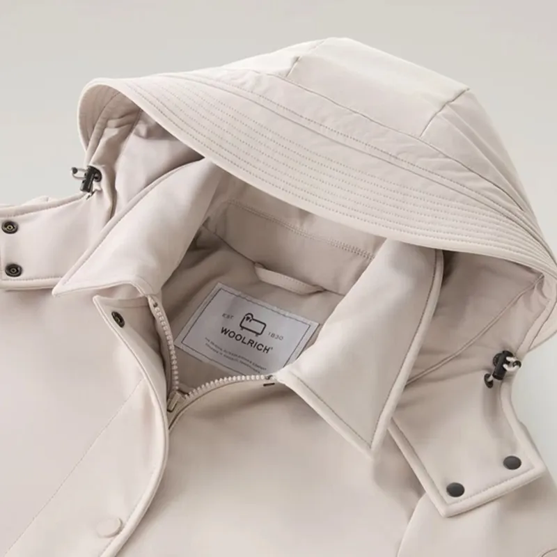 WOOLRICH Logo Patch Hooded Parka-4