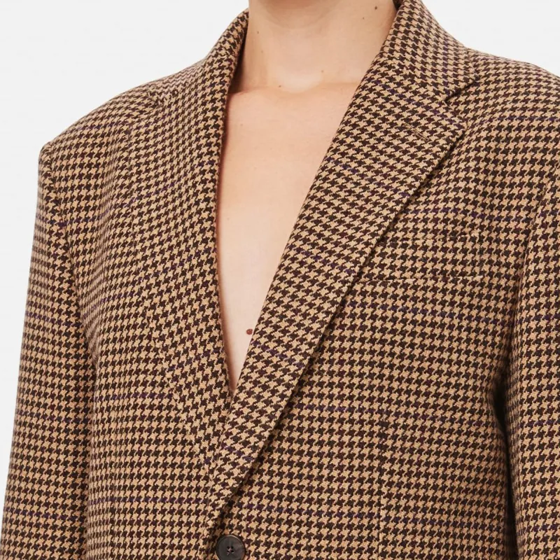 Polo Ralph Lauren Single-breasted Houndstooth Tweed Blazer-3